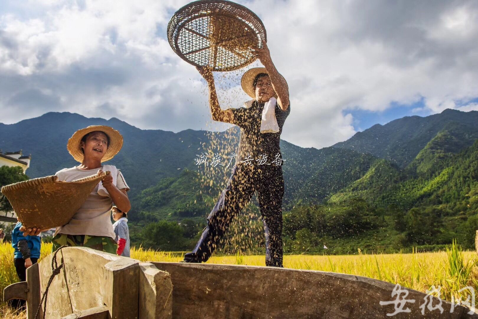 石臺(tái)農(nóng)民歡慶“中國學(xué)校宣傳欄農(nóng)民豐收節(jié)” (組圖)