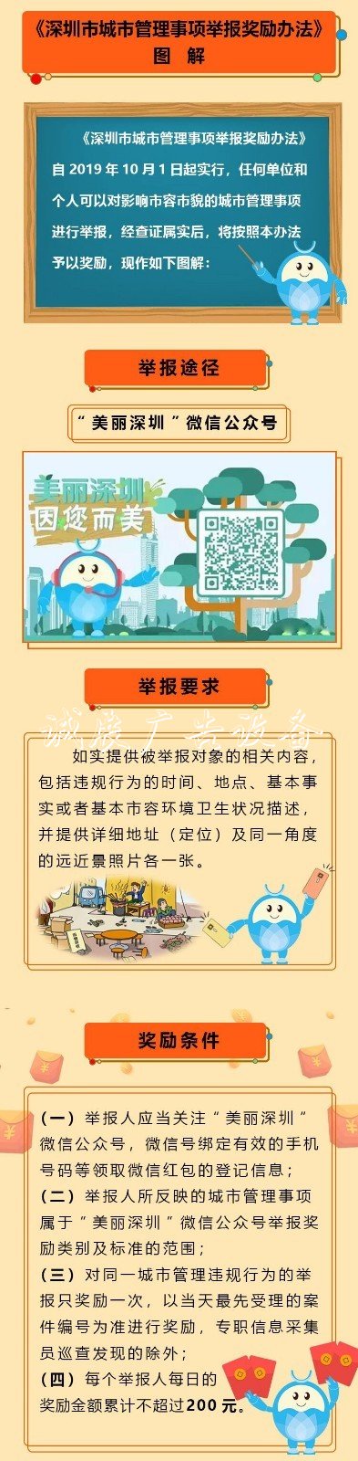 舉報(bào)亂貼小廣告、垃路牌圾桶破損等現(xiàn)象，獎(jiǎng)勵(lì)2